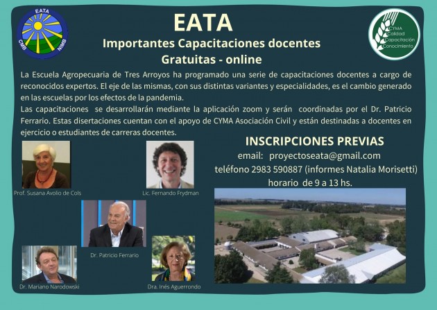 Importantes capacitaciones docentes en la EATA