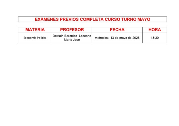 Comisiones evaluadoras - Completa Curso- Turno mayo
