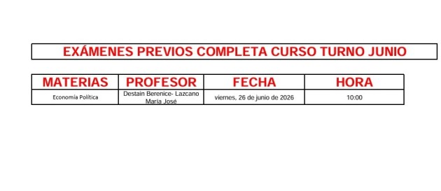 Comisiones Evaluadoras - Turno junio