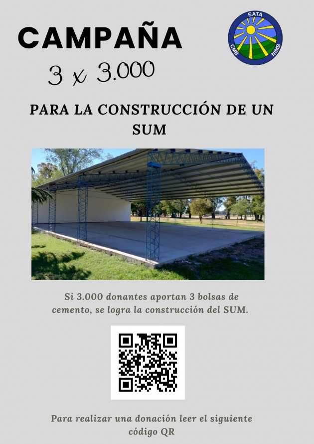 Construcción de un SUM. Campaña de Donación 